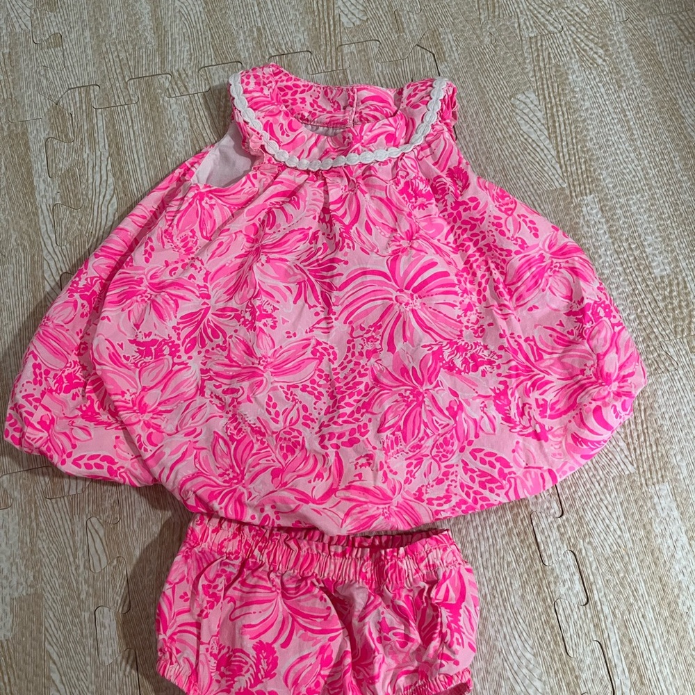 Lilly Pulitzer Pink Diaper Cover - Picture 7 of 8